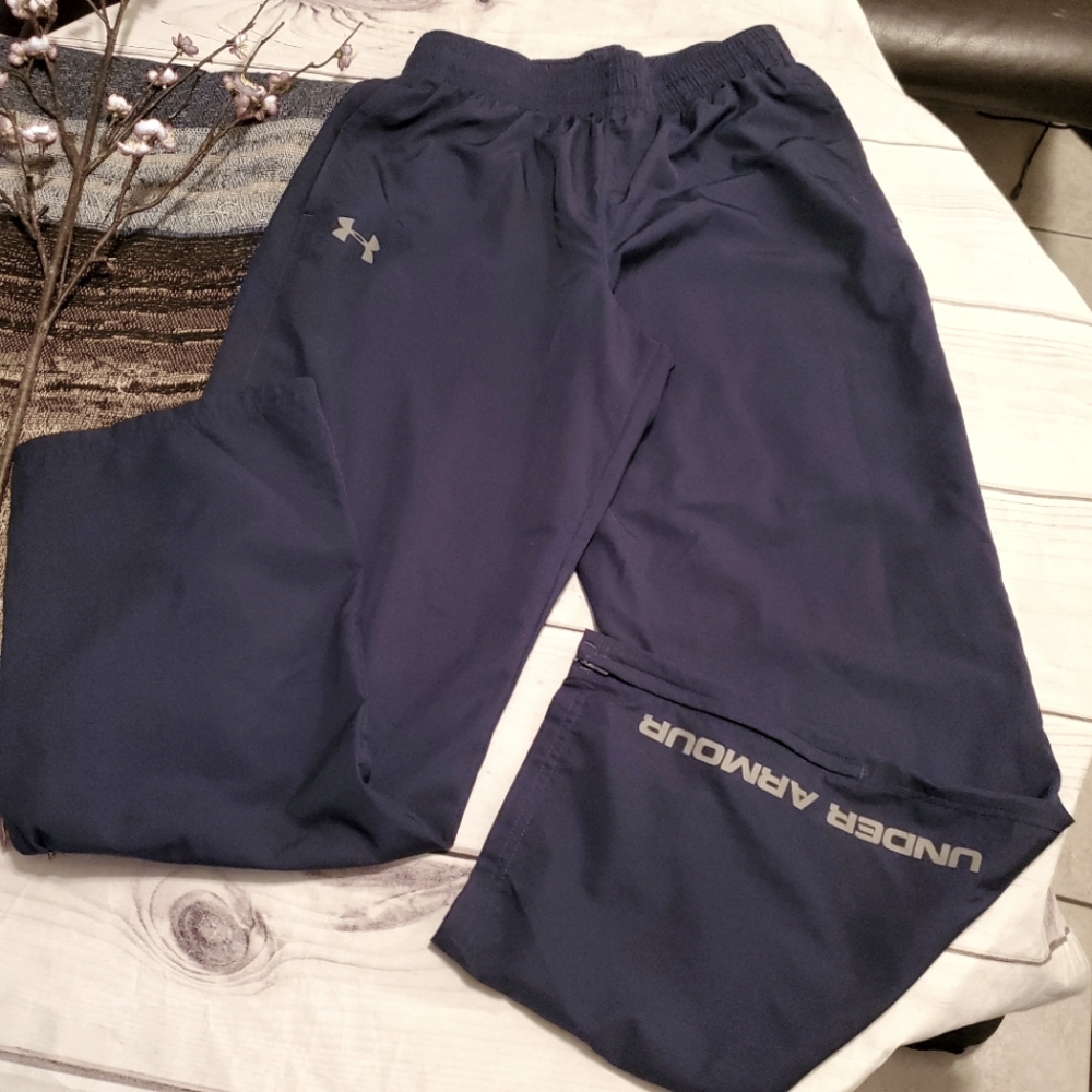 Under Armour Navy Blue Polyester Drawstring Track… - image 1